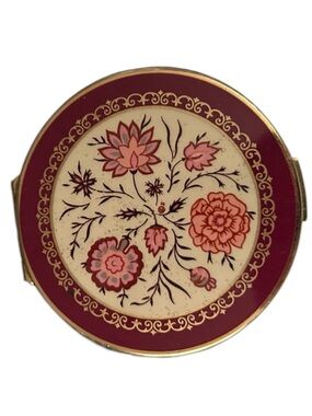 Vintage STRATTON Floral Compact Mirror